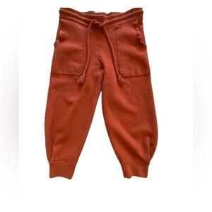 Ulla Johnson Alfie Cropped Joggers Pants Wool Rust Short Loungewear Size XS-M